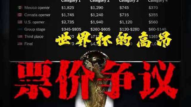 因为卖的太贵了，没人买了
世界杯不再一票难求，开赛在即仍有约17.6万张门票积压待售。东道主美国首战