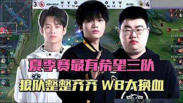 狼队和WB无人缺席夏季赛，成夺冠热门战队，TTG也有希望