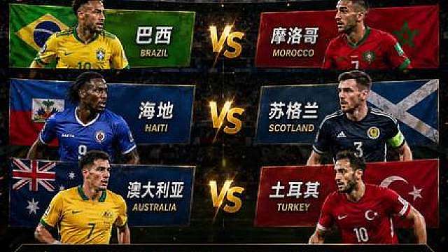 卡塔尔vs瑞士 巴西vs摩洛哥 海地vs苏格兰 澳大利亚vs土耳其