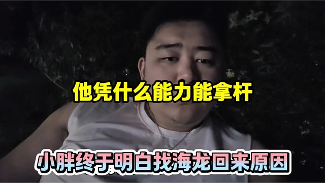 他凭什么能力能拿杆，小胖终于明白找海龙回来原因！