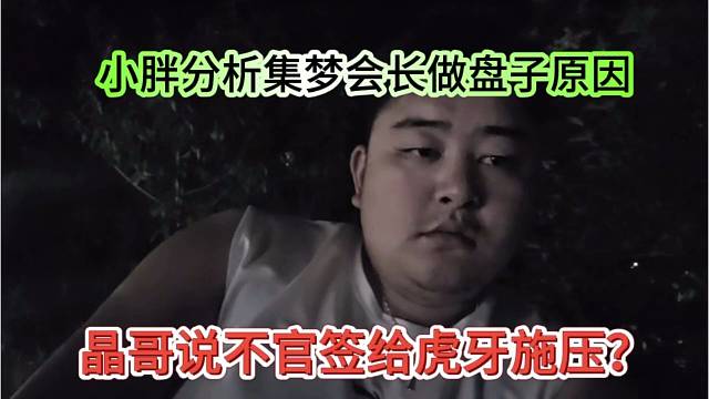 晶哥说不官签是给虎牙施压？，小胖分析集梦会长做116盘子原因