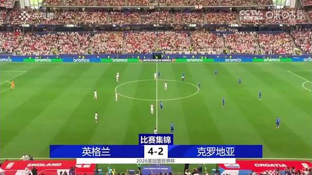 美加墨世界杯小组赛 英格兰4-2战胜克罗地亚完成8年前的复仇 集锦。哈里凯恩梅开二度破门（第一球为点球破门被扑，但裁判吹了，VAR看到门将提前移动后重新点球，凯恩打进点球。第二球为接到角球后头球破门）