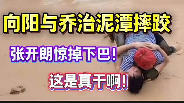 向阳与乔治泥潭摔跤，张开朗惊掉下巴！弹幕：“这是真干啊”？