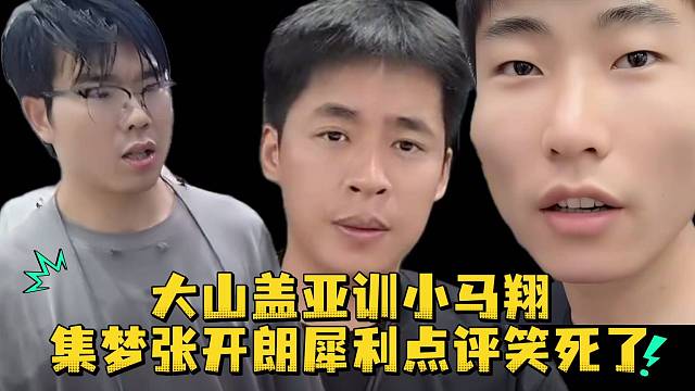 大山盖亚训小马翔集梦张开朗犀利点评笑死了