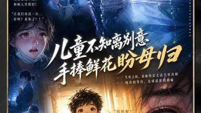 “儿童不知离别意，手捧鲜花盼母归”