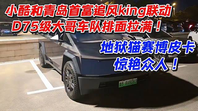 小酷和青岛首富追风king联动D75级大哥车队排名拉满！地狱猫赛博皮卡惊艳众人