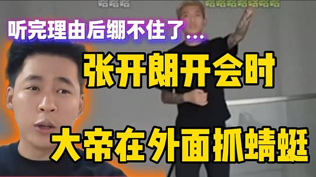 张开朗开会时大帝在外面抓蜻蜓，听完理由后气笑了！