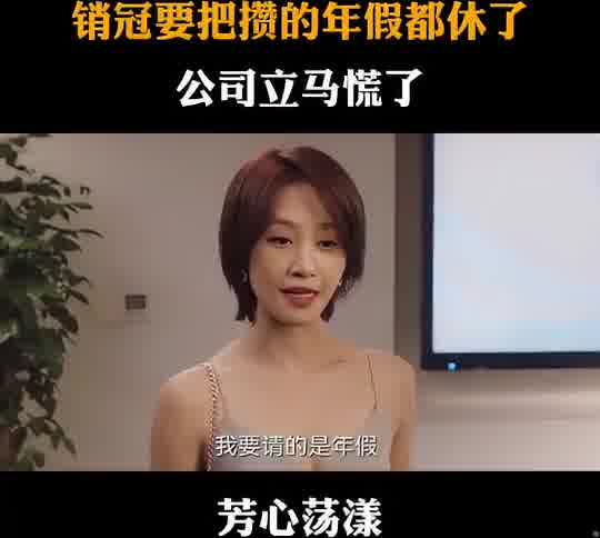 芳心荡漾：销冠要把攒的多年年假都休了，公司立马慌了！