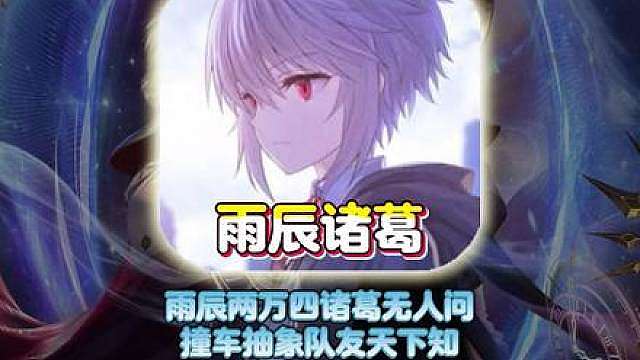 雨辰两万四诸葛无人问 撞车抽象队友天下知