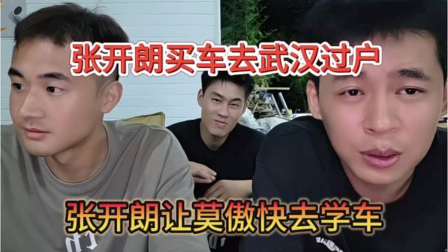 张开朗让莫奥快去学车，我买车了准备到武汉过户