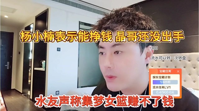 水友声称集梦女篮赚不了钱，杨小楠表示晶哥还没出手，能挣