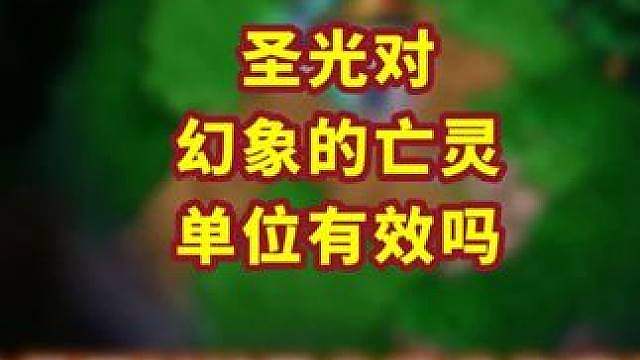 圣光术可以对亡灵单位的幻象造成伤害吗？ 魔兽争霸小知识