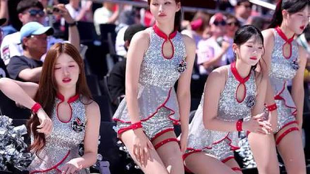 女神啦啦队员金正元回归舞台 韩国热情啦啦队员金正韩终场重返精彩瞬间 女