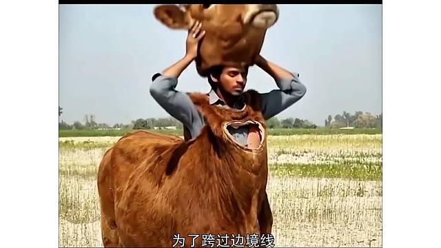 两人混入牛群躲避搜查