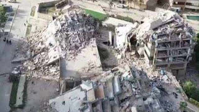 航拍委内瑞拉地震重灾区画面 大量建筑倒塌