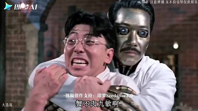 僵游记《第八集》任老爷变成机器人！九叔闪电五连降服 #即梦AI 出镜模式制作 #AI分身戏精大赛