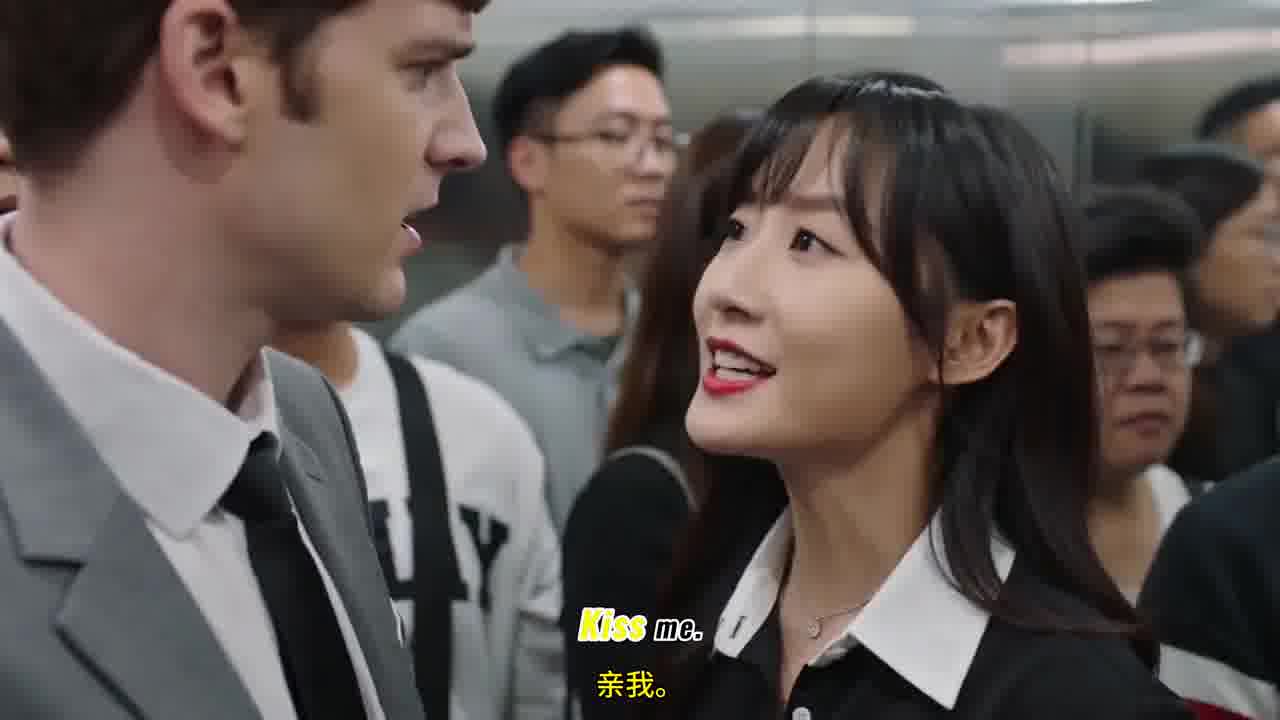 跟陌生人说“Kiss Me 。英语发音不准