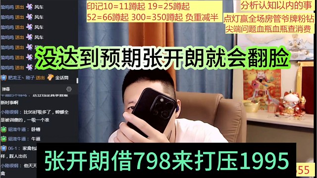 张开朗借798来压制1995，没达到预期，狼王就会翻脸