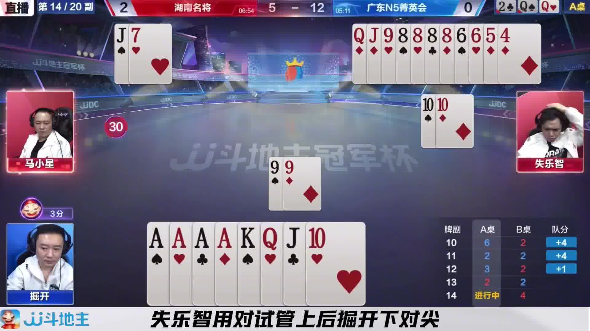 通过这副牌可以看出来掘开是胆大心细之人