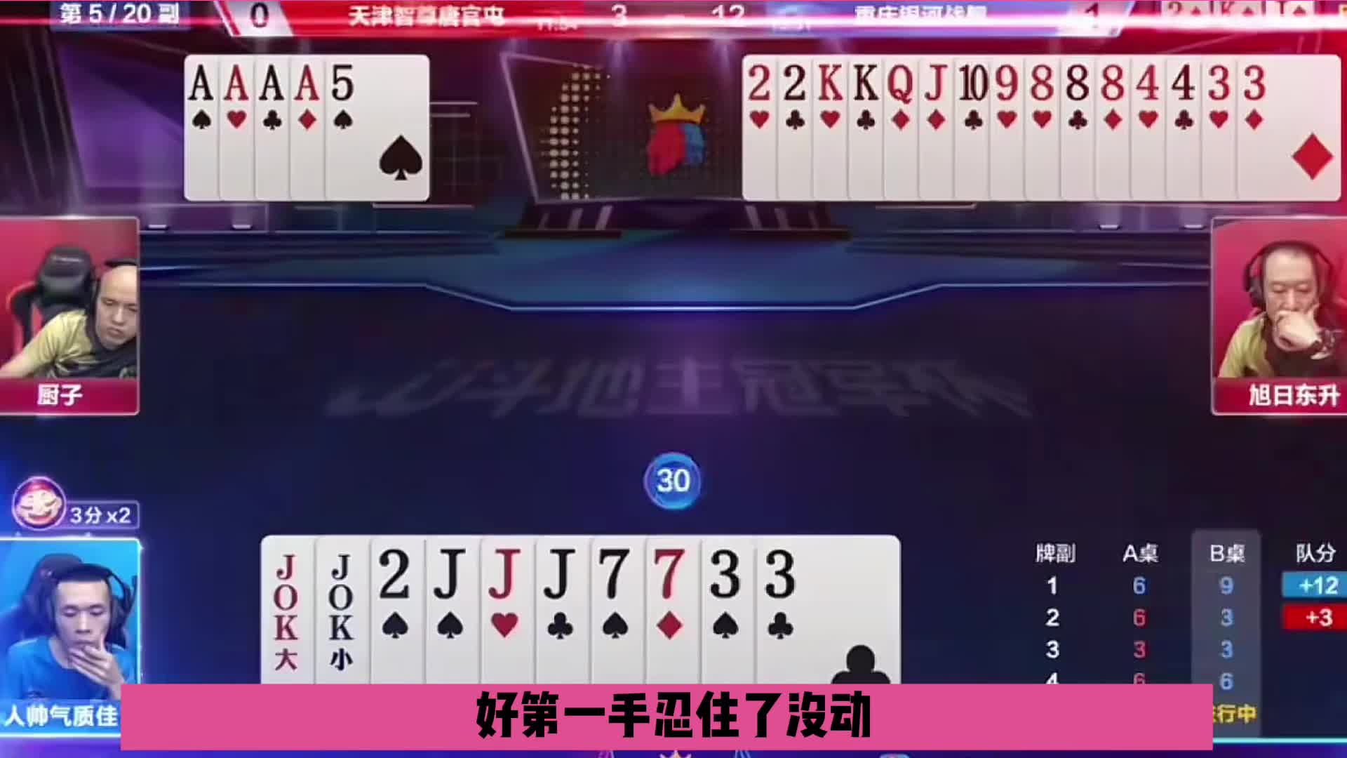 厨子这是判断人帅是俩王挂俩单吗