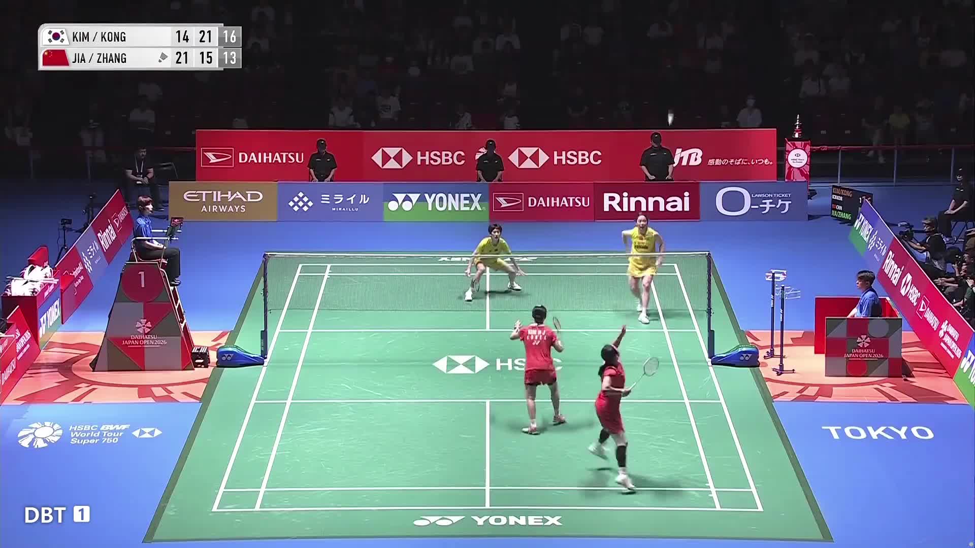 30:29！日本羽毛球公开赛女双决赛