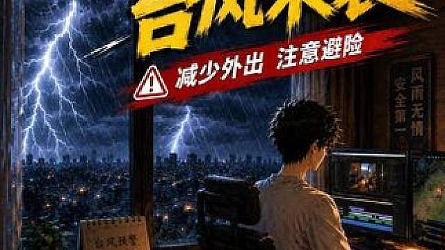 台风天大家要尽量减少外出！注意安全嗷！