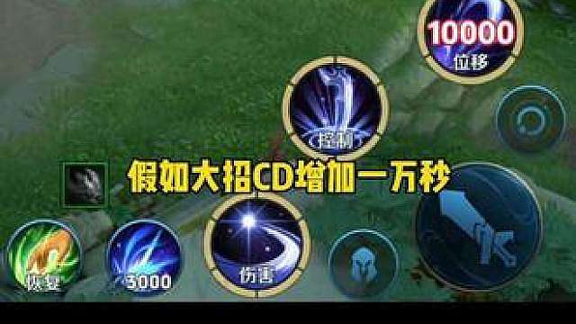 假如大招CD增加一万秒。