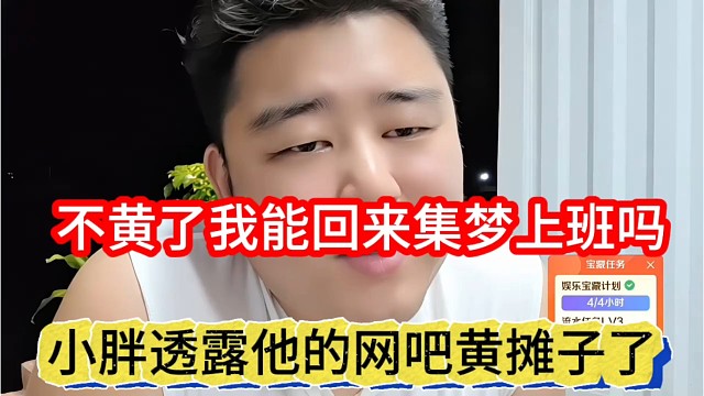 小胖透露网吧黄摊子了，不黄了我能回来集梦上班吗