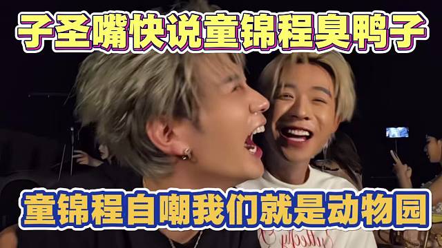 子圣嘴快说童锦程臭鸭子 童锦程自嘲我们就是动物园 子圣是马 志龙是龙 大锤是牛魔王