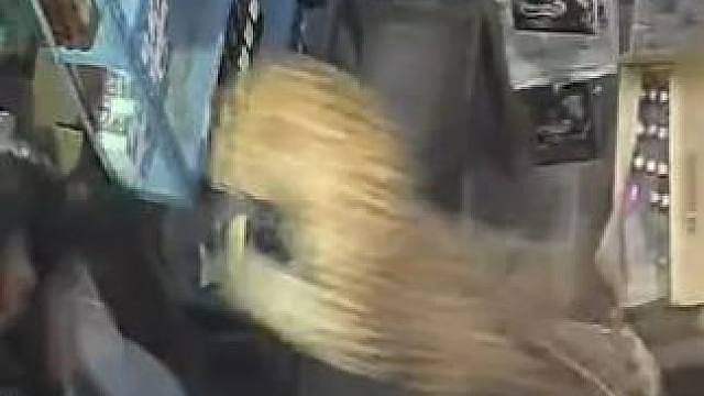 惊魂瞬间！印度一只豹子突然闯入酒铺，猛扑袭击店员造成两人受伤