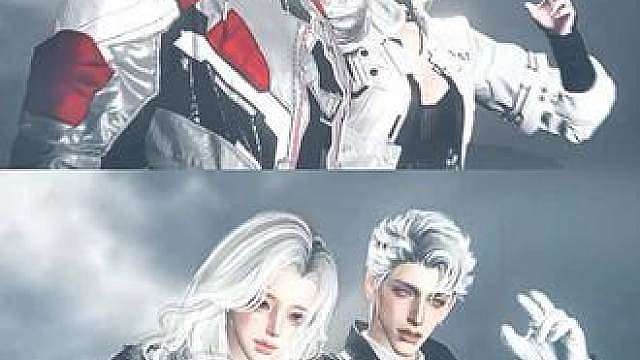 我带着双女版，男女版，男女互换版来了 pc端拍摄使用如果有bug就把画质切换成低配版，或者在游戏里等一会才能恢复正常。f