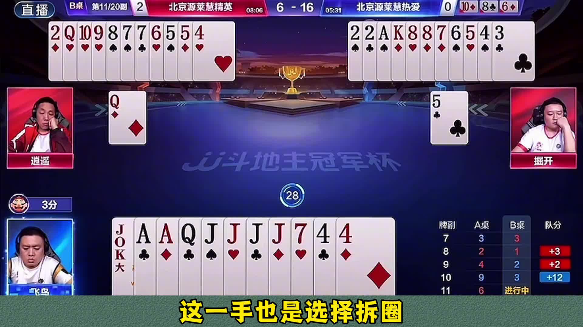 这副牌就让大家见识一下这俩农民的配合能有多无解