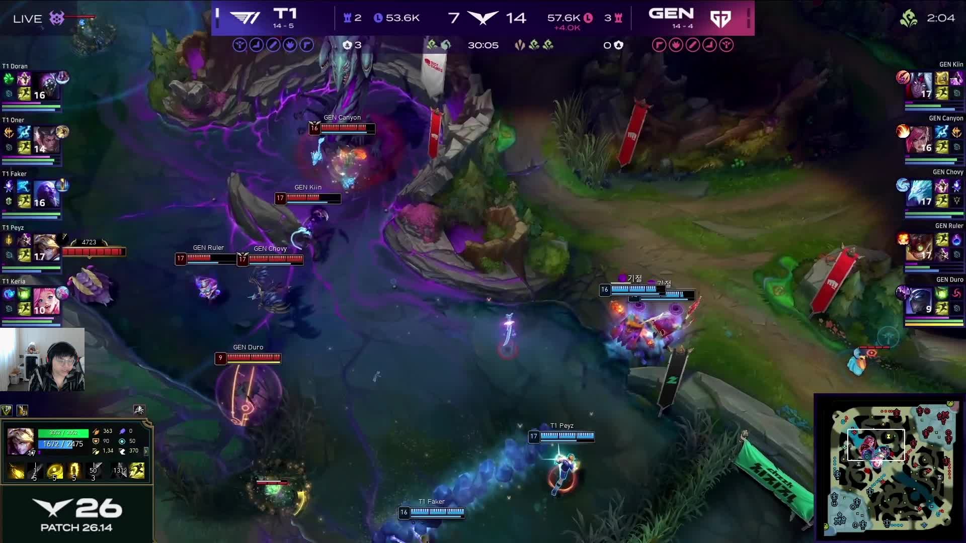 T1团战大逆转击败GEN翻盘