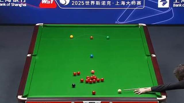 斯诺克上海大师赛赵心童VS凯伦威尔逊囧哥，赵心童霸气破百