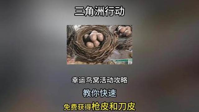 幸运鸟窝活动攻略教你快速免费获得枪皮和刀皮