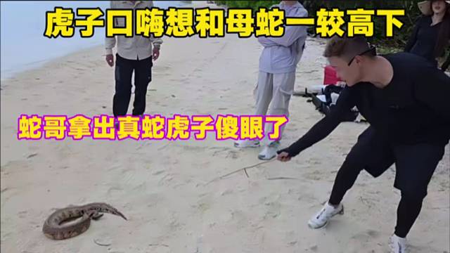 虎子口嗨想和母蛇一较高下，蛇哥拿出真蛇虎子傻眼了。