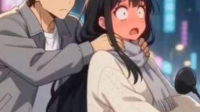 她说抓紧最细的地方，我扣住了她脖子