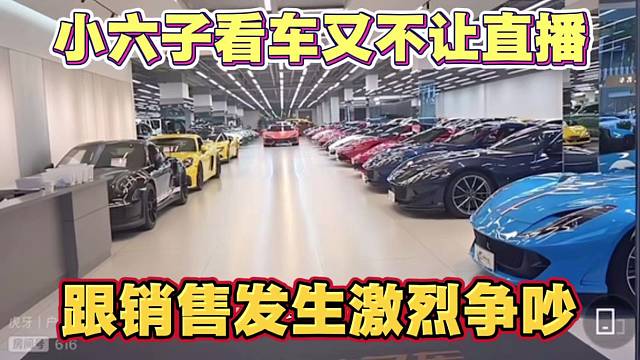 小六子看车又不让直播 跟销售爆发激烈争吵