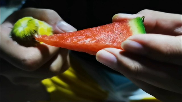 日常亲自喂才肯吃西瓜