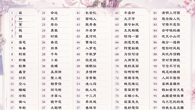 歌单~