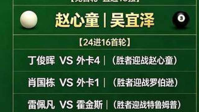 2026斯诺克上海大师赛比赛时间及对阵表 斯诺克