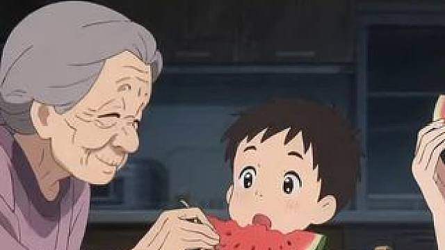 等我大了也喂您吃西瓜