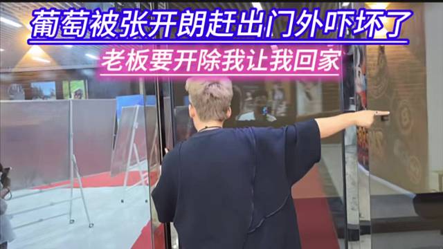 葡萄被张开朗赶出门外吓坏了，老板要开除我让我回家。