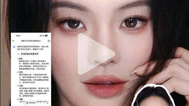 挑战让ai根据三庭五眼定制女明星风格妆⁉
 ​​​