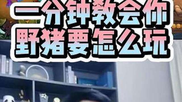 一分钟教会你，野猪要怎么玩
