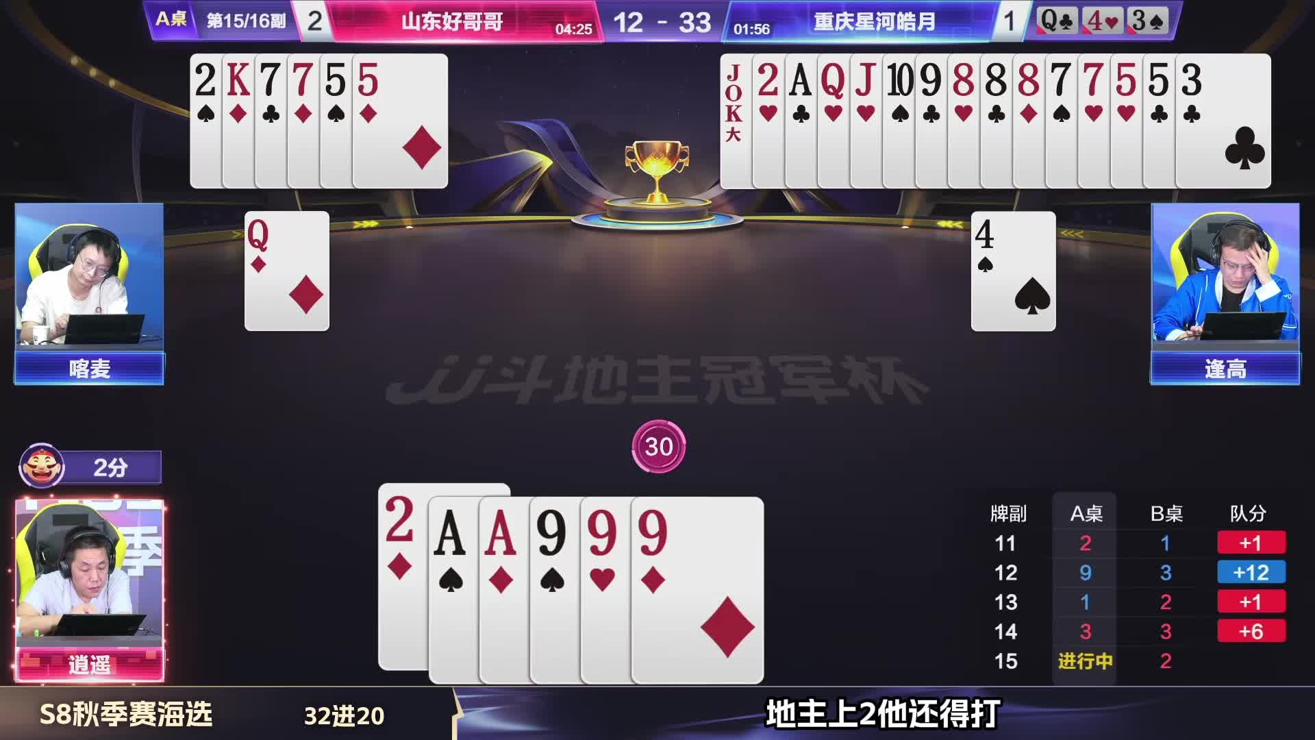 逢高逢高，逢高手就秀！虽败无憾