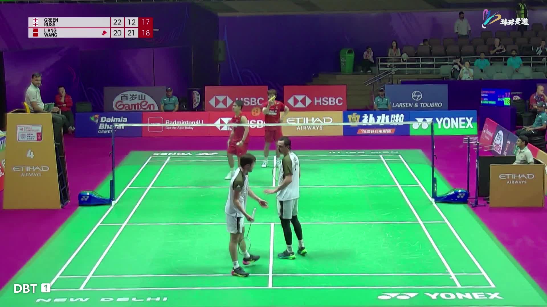 亚历克斯/鲁斯 vs 梁伟铿/王昶世界羽毛球锦标赛-粤语频