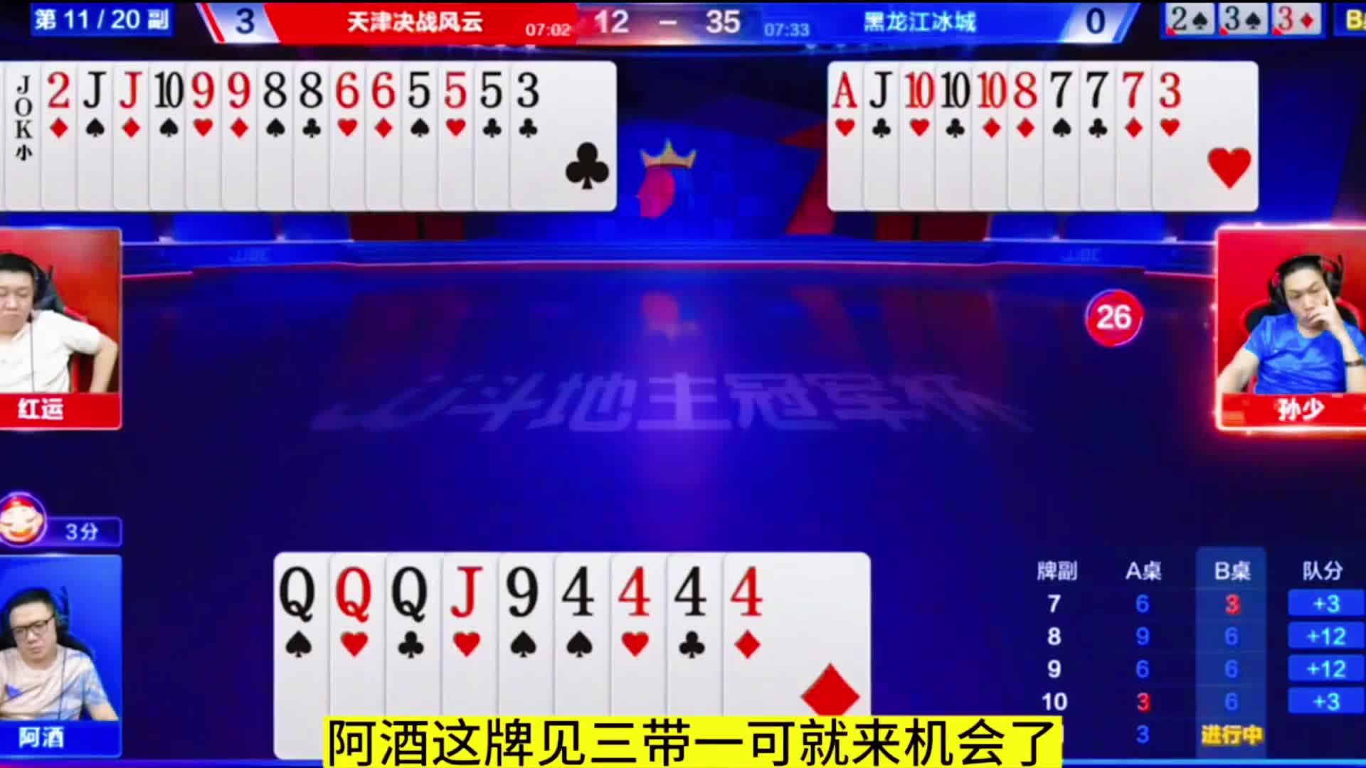 这牌阿酒可以打赢全靠鸿运呀