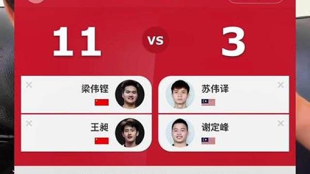梁王闯入世锦赛决赛！