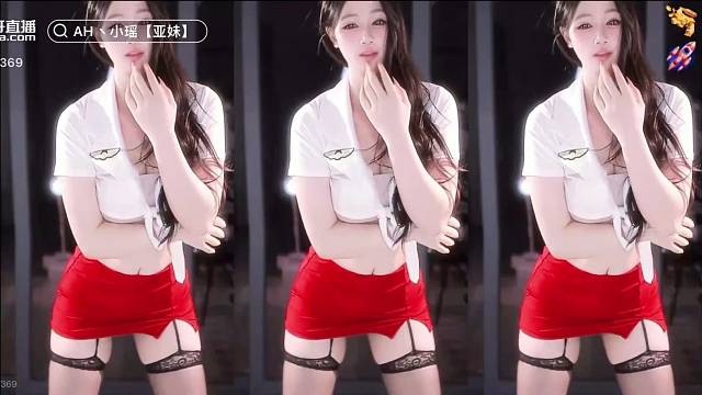 性感红裙黑丝美腿